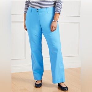 New Talbots New England Chino Straight Leg Pants Ankle Length Blue Sz 18 Comfy